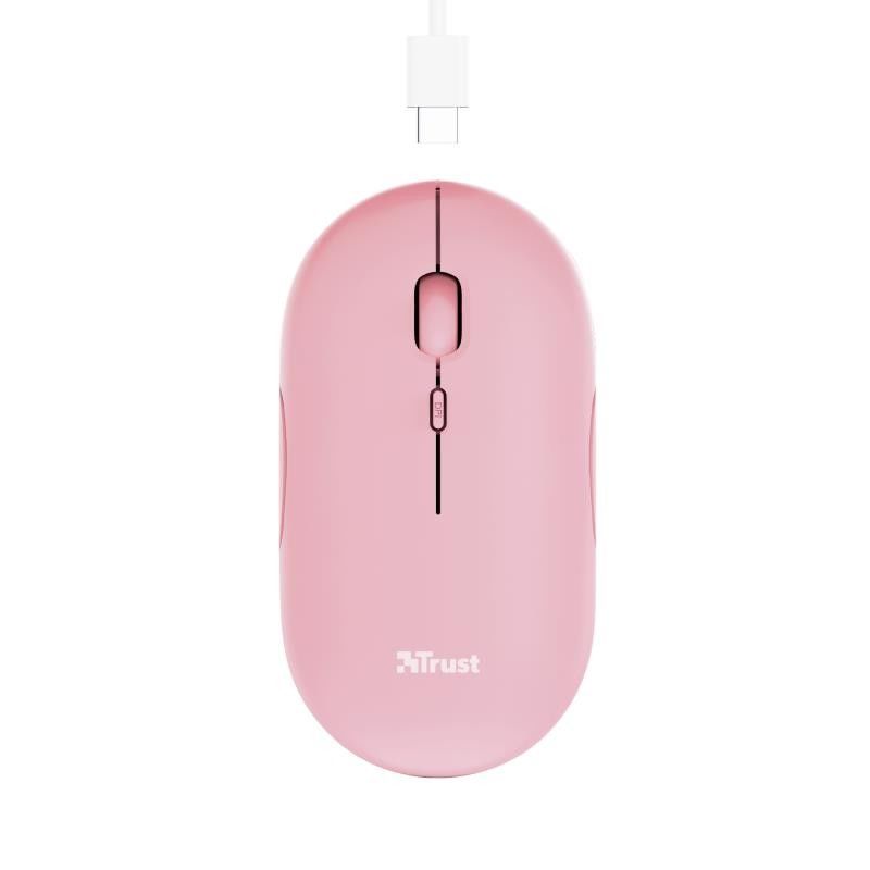RATON TRUST PUCK RECARGABLE WIRELESS BLUETOOH PINK - Imagen 2