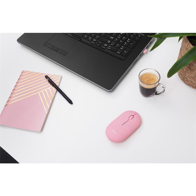 RATON TRUST PUCK RECARGABLE WIRELESS BLUETOOH PINK - Imagen 5