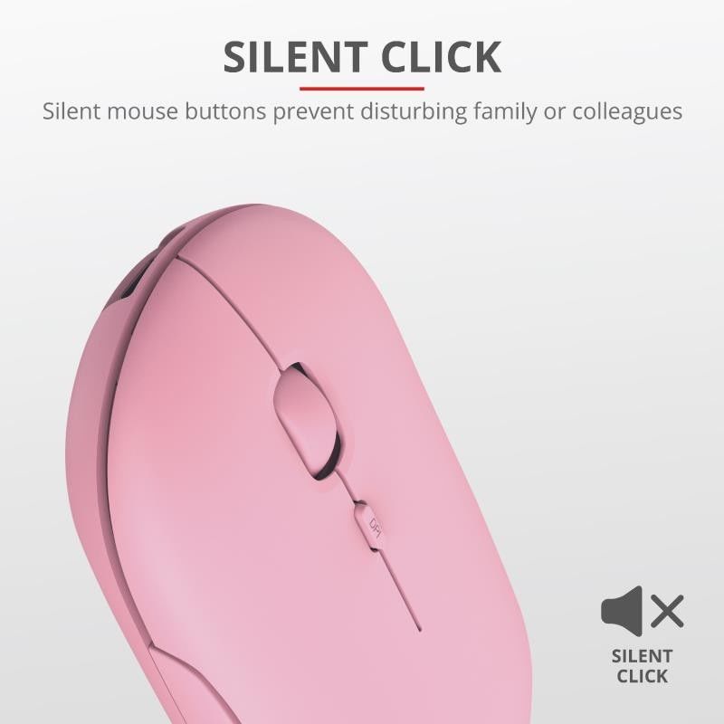 RATON TRUST PUCK RECARGABLE WIRELESS BLUETOOH PINK - Imagen 8