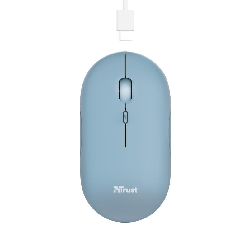 RATON TRUST PUCK RECARGABLE WIRELESS BLUETOOTH BLUE - Imagen 2