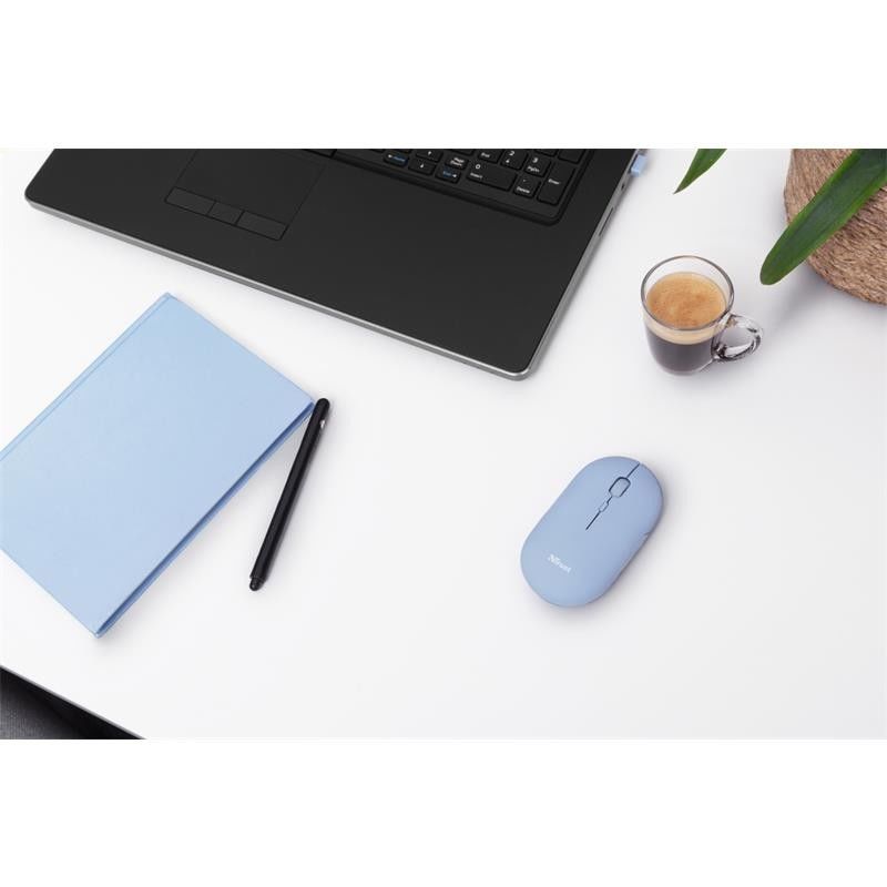 RATON TRUST PUCK RECARGABLE WIRELESS BLUETOOTH BLUE - Imagen 3