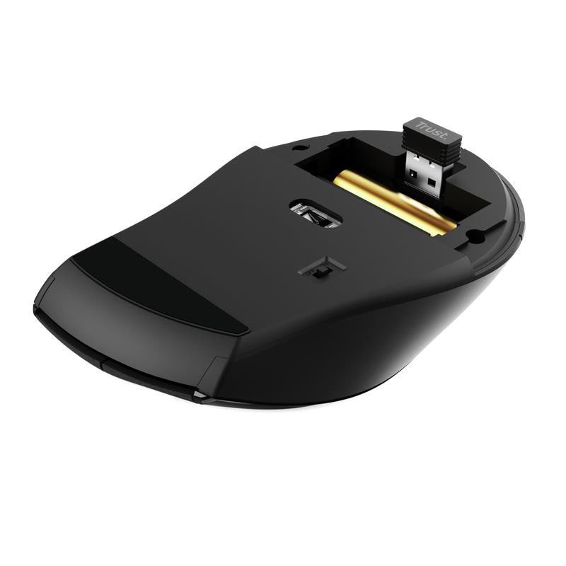 RATON TRUST SURA WIRELESS SILENT 1600DPI BLACK - Imagen 3