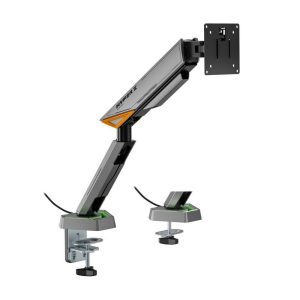 SOPORTE DE MESA GAMING TV/MONITOR AISENS 17 – 49 1 BRAZO GIRATORIO/INCLINABLE HASTA 16KG RGB GREY