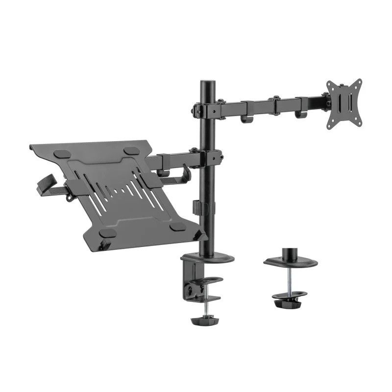 SOPORTE DE MESA MONITOR/NOTEBOOK AISENS REG.ALTURA GIR. INCL. 17-32 9KG BLACK