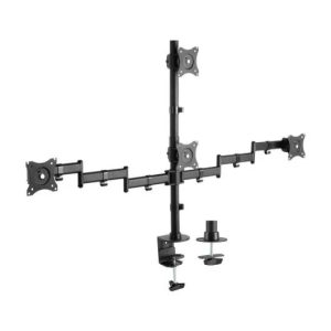 SOPORTE DE MESA PARA 4 TV/MONITOR AISENS 13 – 27 2 BRAZOS GIRATORIO/INCLINABLE HASTA 8KG BLACK