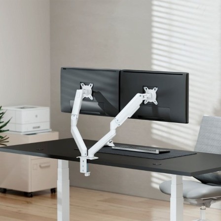 SOPORTE DE MESA TV/MONITOR AISENS 17 - 32 2 BRAZOS GIRATORIO/INCLINABLE HASTA 9KG WHITE - Imagen 3