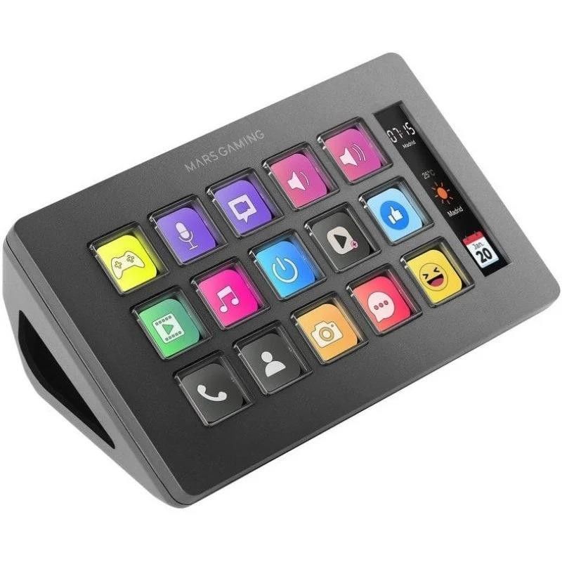 STREAM DECK MARS GAMING 15 TECLAS PERSONALIZABLES PANTALLA LCD BLACK - Imagen 3
