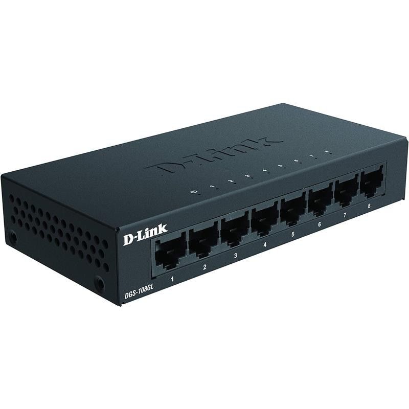 SWITCH D-LINK GIGABIT 8 PUERTOS DGS-108GL METALICO - Imagen 2