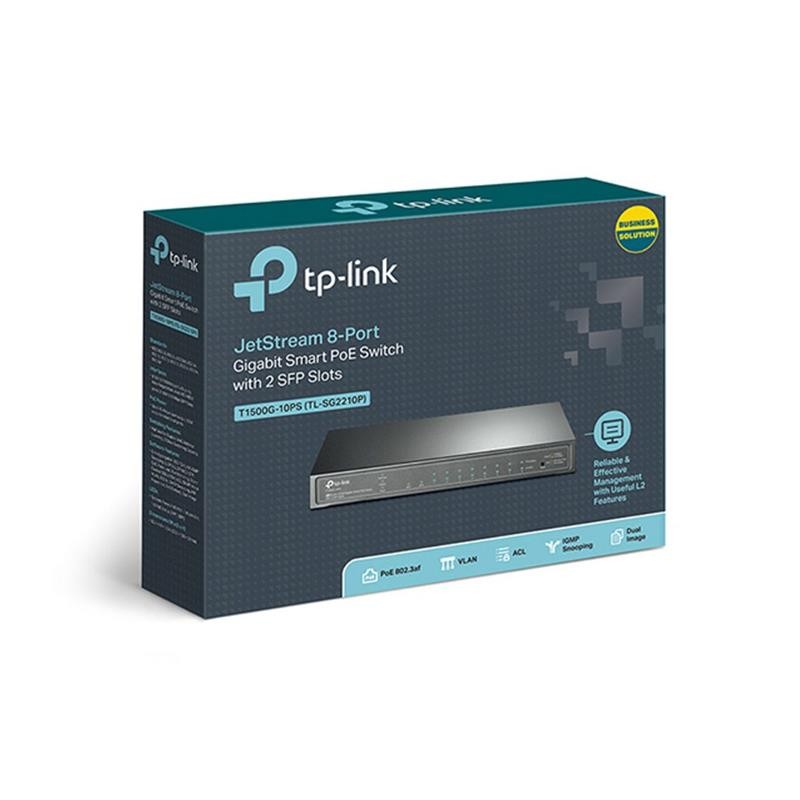 SWITCH TP-LINK GIGABIT 8 PUERTOS POE + 2 SFP TL-SG2210P - Imagen 3