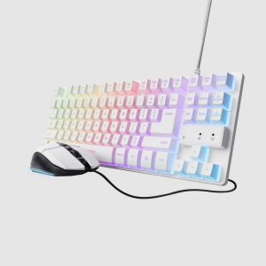 TECLADO + RATON TRUST GXT 798W GAMING RGB USB WHITE
