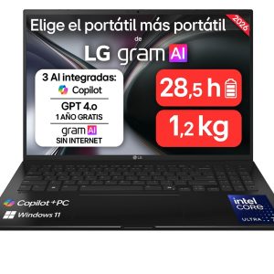 LG U7-258V 32Gb 512Gb 16″ W11H Negro (16Z90TL-G.AU85BN)