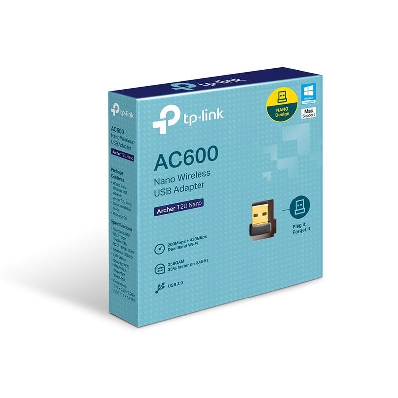 WIRELESS ADAPTADOR USB TP-LINK ARCHER T2U NANO 600MBPS - Imagen 3