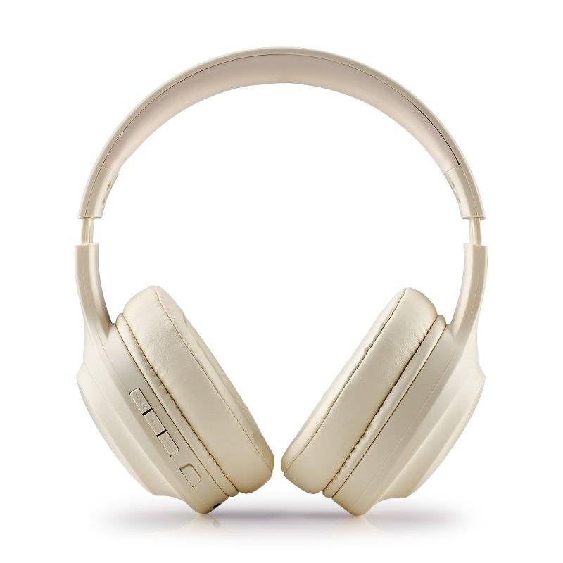 AURICULARES NGS ARTICA GLACIER WIRELESS BLUETOOTH MICROFONO DIADEMA BEIGES - Imagen 2