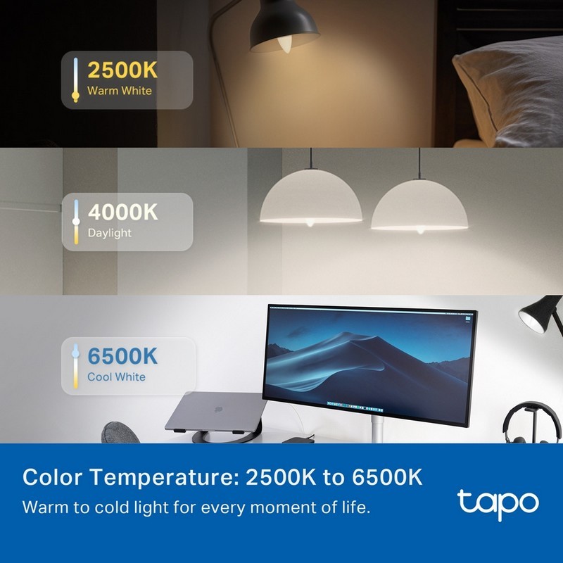 BOMBILLA INTELIGENTE E14 TP-LINK LED 6500K MULTICOLOR AJUSTA WIFI - Imagen 4