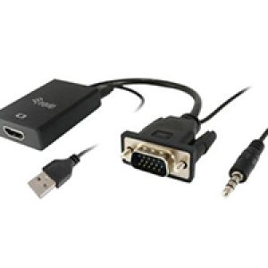 Adaptador EQUIP VGA-M a HDMI-H jack3.5″ (EQ119038)