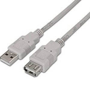 Cable AISENS USB-A/M a USB-A/H 1.8M Beige (A101-0013)
