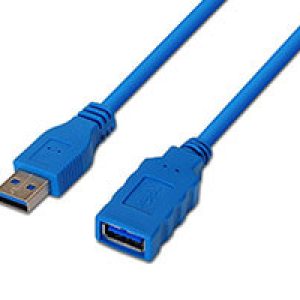 Cable AISENS USB-A/M a USB-A/H 1m Azul (A105-0045)