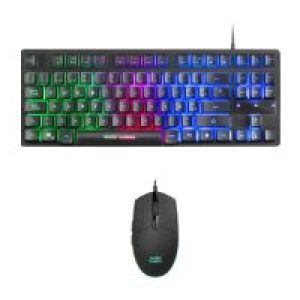 T+Ratón Mars Gaming LED RGB USB Óptico Negro (MCPTKLES)