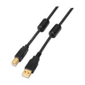 Cable AISENS USB-A/M a USB-B/M 3m Negro (A101-0010)