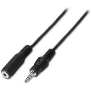 Cable AISENS 3.5mm/M-3.5mm/H 1.5m Negro (A128-0145)