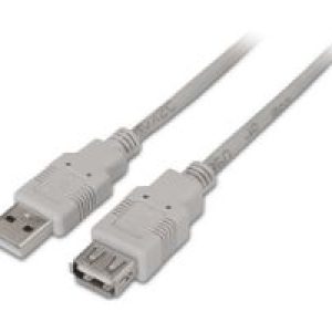 Cable AISENS USB-A/M a USB-A/H 1m Beige (A101-0012)