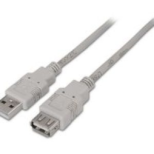 Cable AISENS USB-A/M a USB-A/H 3m Beige (A101-0014)