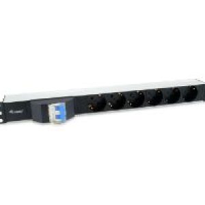 Regleta EQUIP Rack 19″ 1U 6xSchuko Negra (EQ333312)