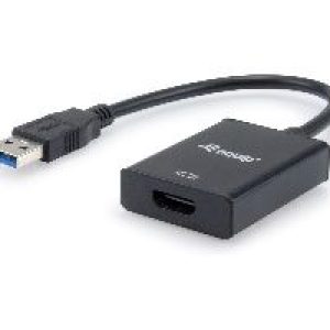 Cable EQUIP USB-A/M a HDMI/H 0.25m Negro (EQ133385)