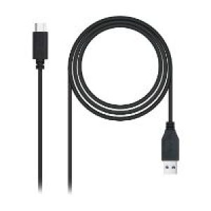 Nanocable USB-A/M a USB-C/M 1.5m Negro(10.01.4001-L150)