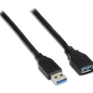 Cable AISENS USB-A/M a USB-A/H 2m Negro (A105-0042)