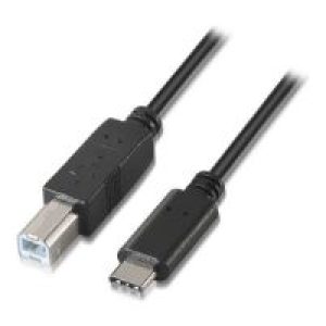Cable AISENS USB-C/M a USB-B/M 1m Negro (A107-0053)