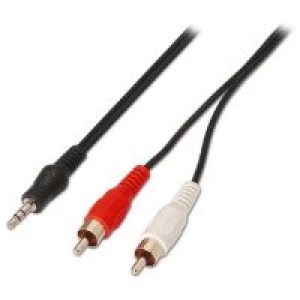 Cable AISENS AUDIO Jack 3.5/M-2XRCA/M Negro (A128-0147)