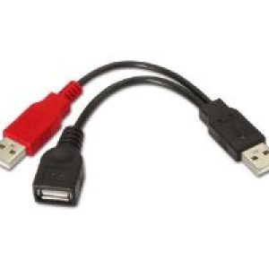 Cable AISENS USB-A/M a 2xUSB-A/H/M 15cm (A101-0030)