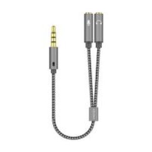 Cable AISENS 3.5mm/M a 2×3.5mm/H 25cm Gris (A128-0415)