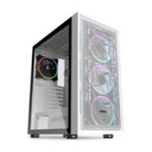 Caja Gaming Abysm Danube Kamp RGB ATX Blanca (AB812108)