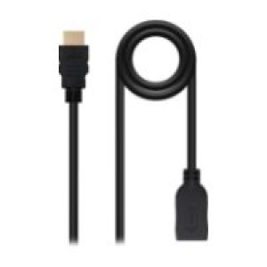 Nanocable HDMI A/M a HDMI A/H 1m Negro (10.15.1011)