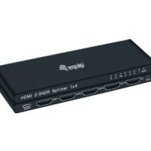 Splitter EQUIP 4K 1xHDMi In 4xHDMI Out Negro (EQ332717)