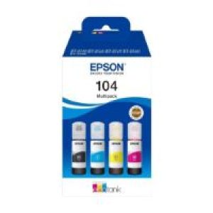 Botella Tinta Epson 104 Pack Negro/Color (C13T00P640)