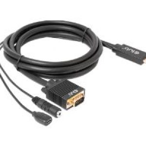 Cable Club 3D HDMI a VGA/28AWG 2m M/M Negro CAC-1712