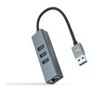 Adaptador Nanocable USB-A a 3xUSB-A/RJ45 (10.03.0407)