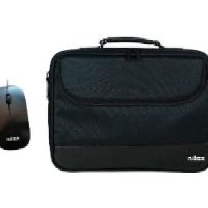 Maletín NILOX 16″ Poliéster Ratón Negro (NXMOS5156BK)
