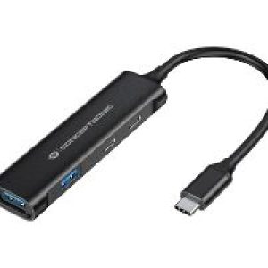 Hub CONCEPTRONIC USB-C a 4xUSB-A/C Negro (HUBBIES12B)