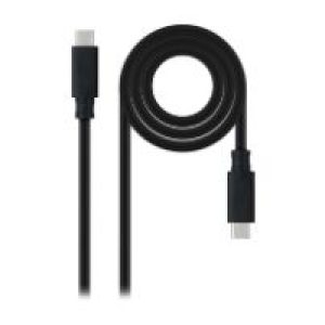Nanocable USB-C/M USB-C/M 0.5m Gris/Negro (10.01.4100)