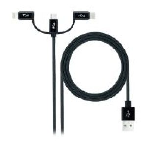 Nanocable USB-A a Lightning/mUSB/USB-C 1m (10.01.3200)
