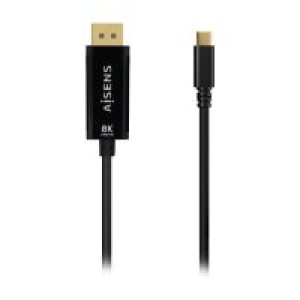 Cable AISENS USB-C/M a DP/M 0.8m Negro (A109-0688)