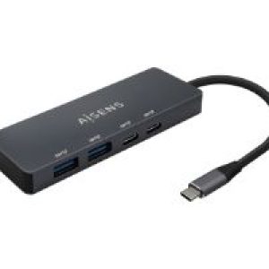 Hub AISENS USB-C a 2xUSB-A 2xUSB-C Gris (A109-0744)