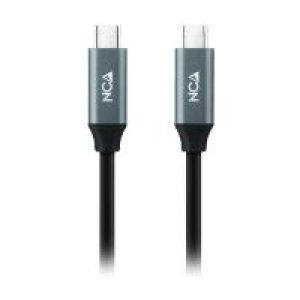 Nanocable USB-C/M a USB-C/M 3m Gris/Negro (10.01.4303)