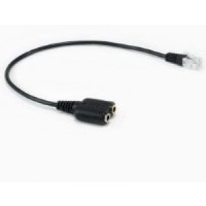 Cable EQUIP 1xRJ9/M a 2×3.5mm/H 0.25m Negro (EQ147944)