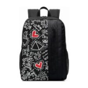 Mochila CELLY Keith Haring 15.6″ USB Negra (KHBACKPACK)