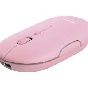 Ratón Trust Puck Óptico RF 2.4GHz Bluetooth Rosa(24125)